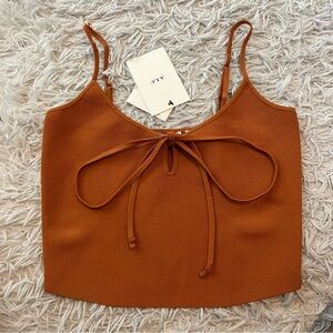 NWT A.L.C burnt orange brown tie tank top size medium